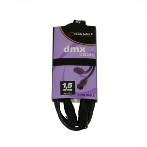 Accu cable AC-DMX5/1,5 5-pins 1,5m DMX kabel